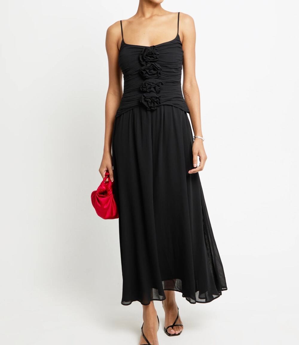 New O.P.T Corinne black gown Dress $197 size 2